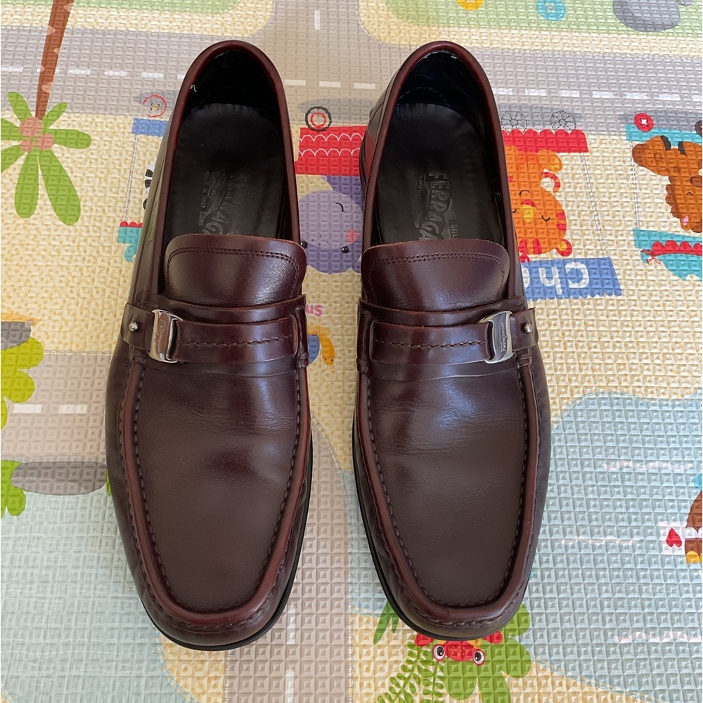 Salvatore Ferragamo Men's Brown Dress Shoes Size D 8.5